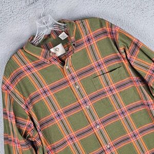 Viyella Flannel Shirt Mens Large Plaid Wool Blend Long Sleeve Collar Button Down